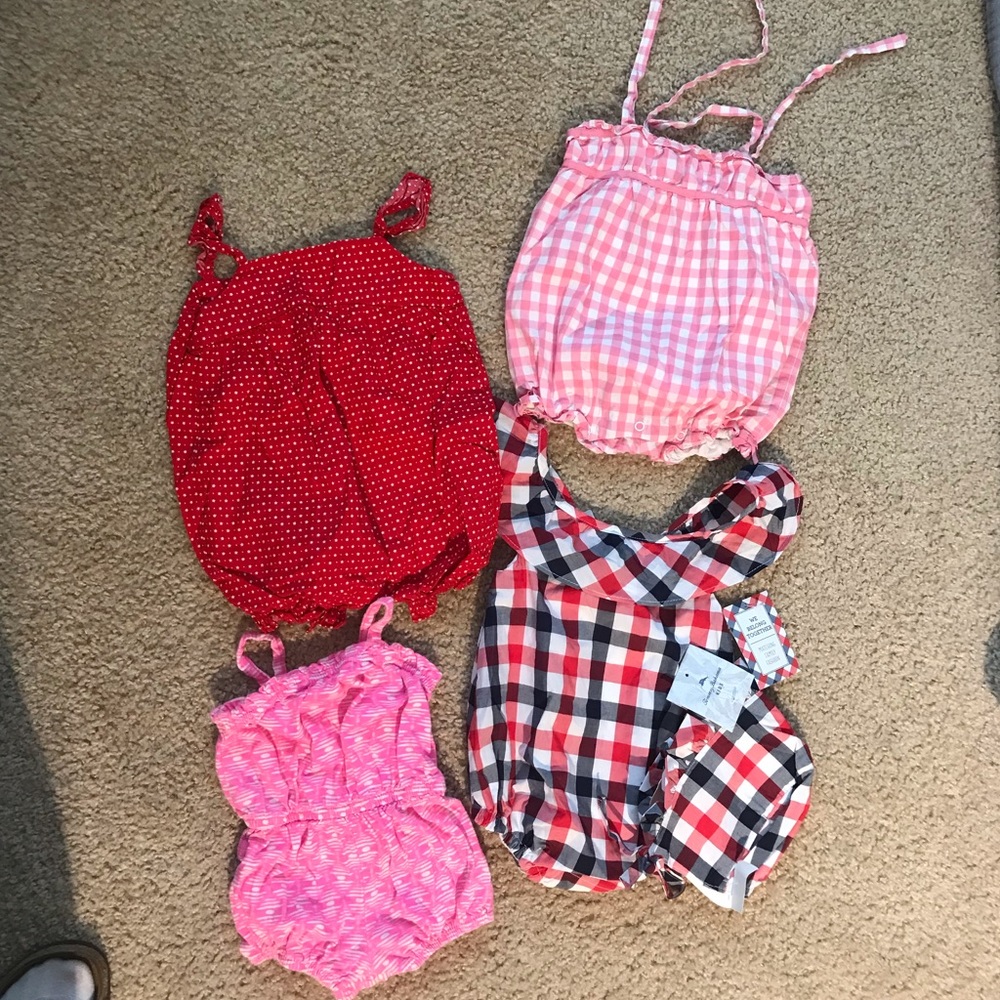 3-6m baby girl bundle - cute rompers!